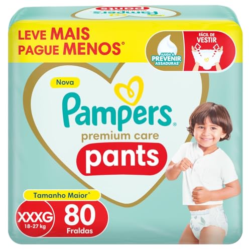 Fralda Pampers Pants Premium Care XXXG com 80 Unidades por R$132,15