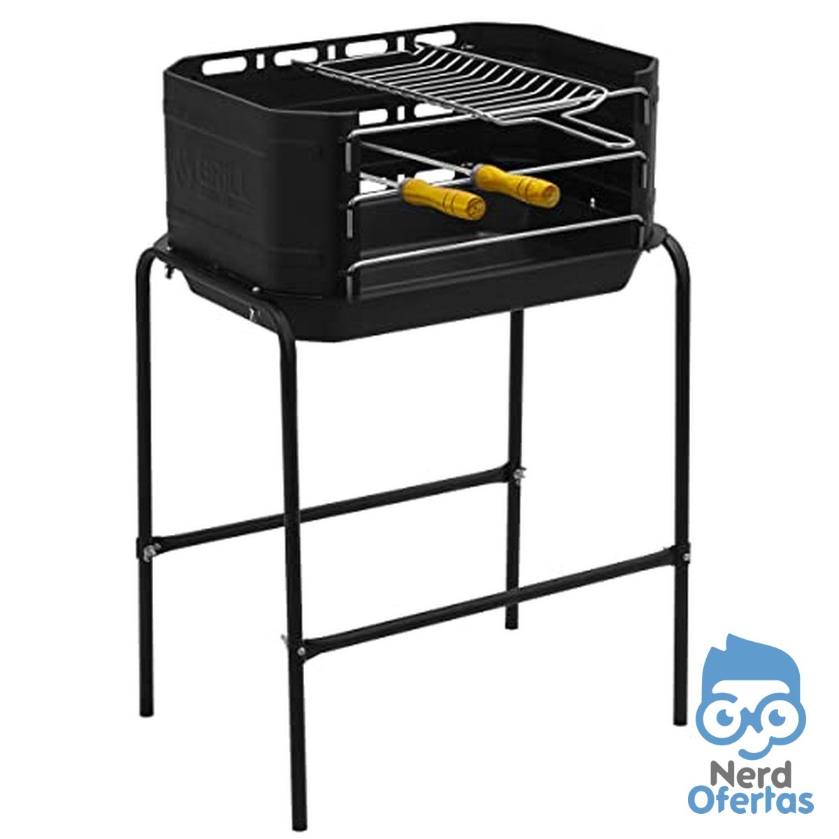 Churrasqueira Portátil Móvel Pro Tork Grill Machine Com Grelha e Espetos por R$ 81,65