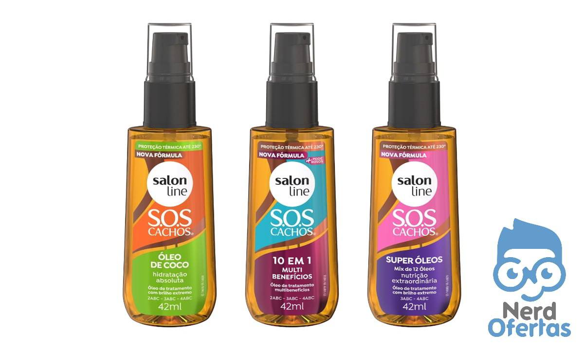Kit com 3 Óleos de Tratamento Coco, Super Óleos e Multibenefícios por R$ 32