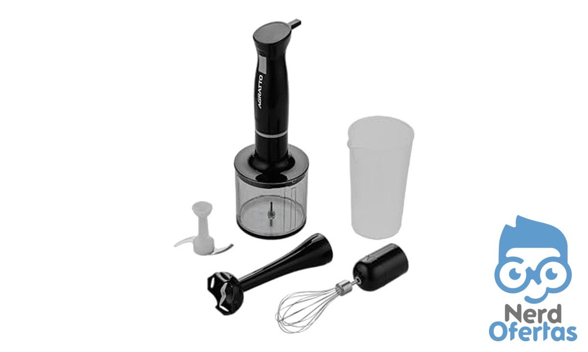 Mixer 3 em 1 Agratto AMIX01-01 Preto 700ml