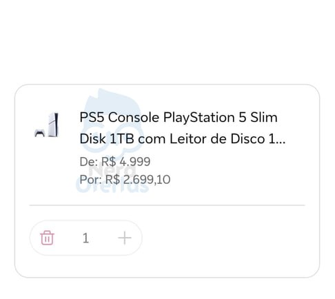 PS5 Console PlayStation 5 Slim Disk 1TB com DualSense por R$ 2.699 para clientes Vivo Fibra