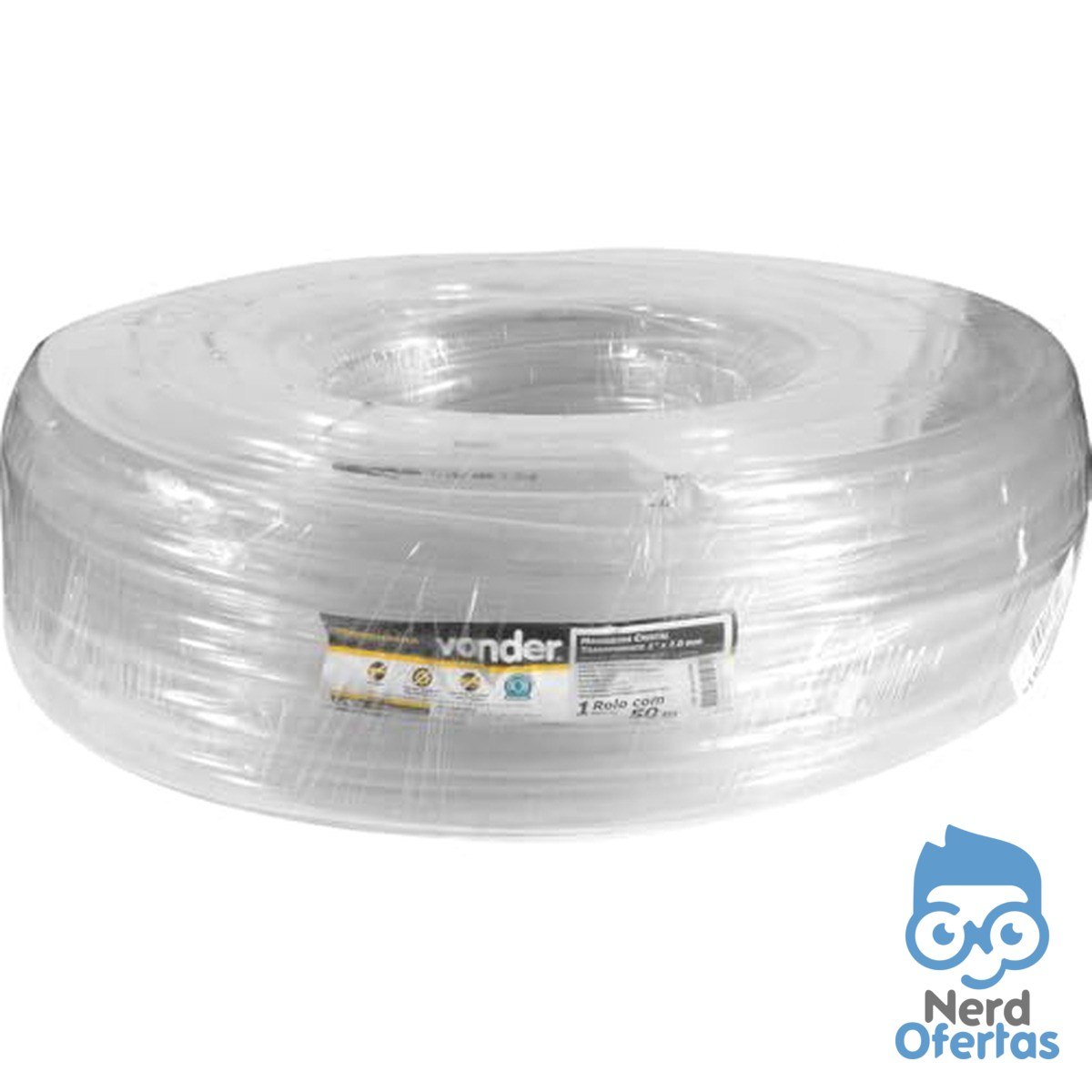 Mangueira Cristal Transparente 1" x 2,0mm com 50 metros Vonder