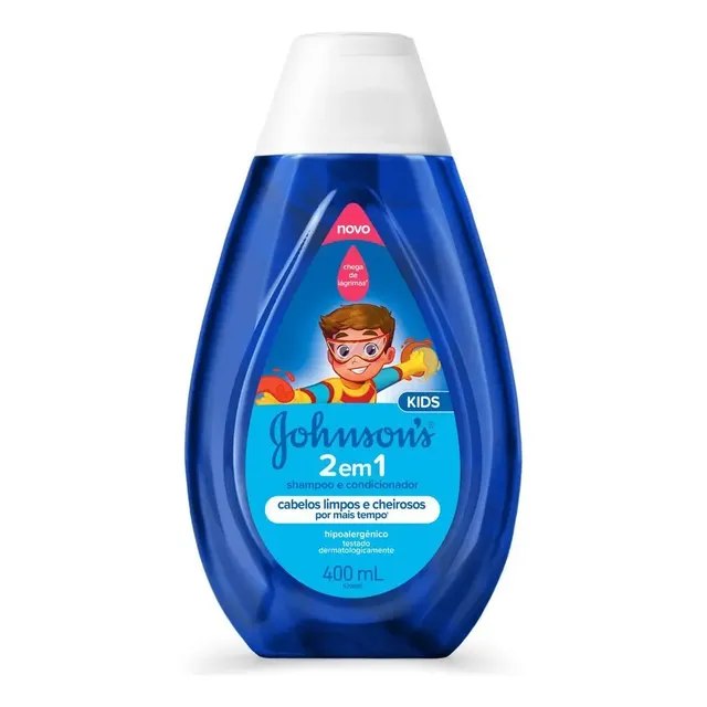 Johnson's 2 em 1 Shampoo e Condicionador 400ml, R$12,31 cada, com cupom de 30% OFF
