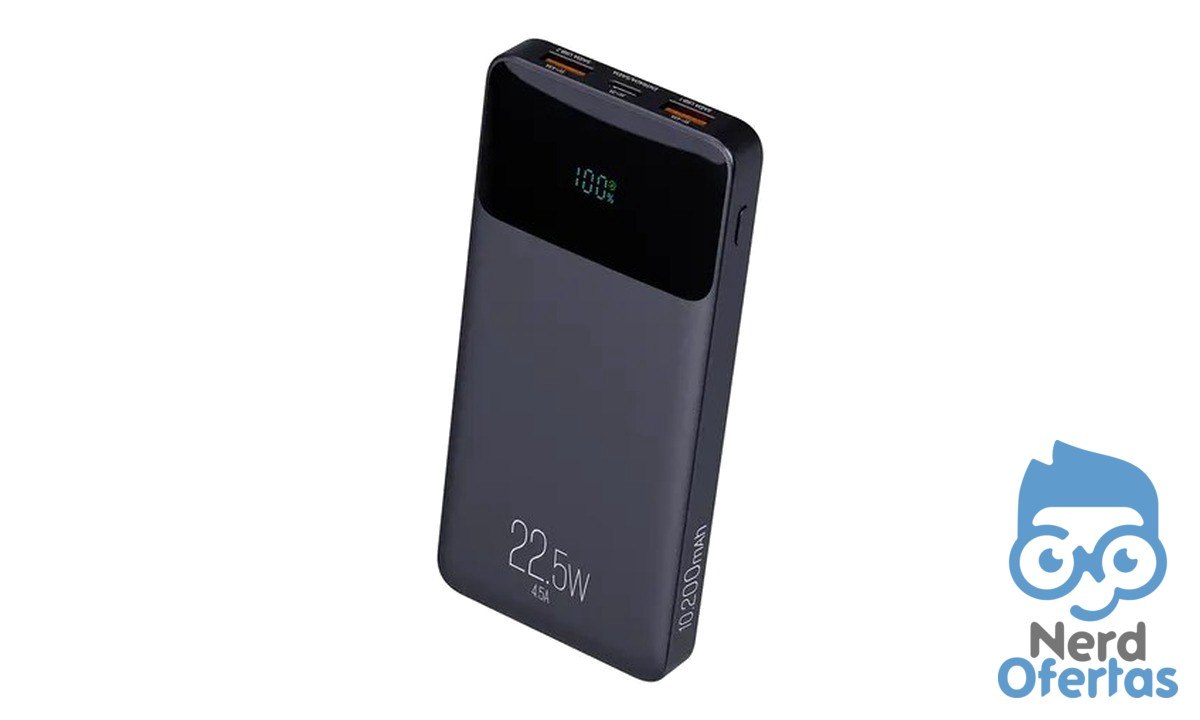 Power Bank 10200mAh 22,5W Elg Carregador Portátil PD 20W QC 3.0 USB-C por R$ 33